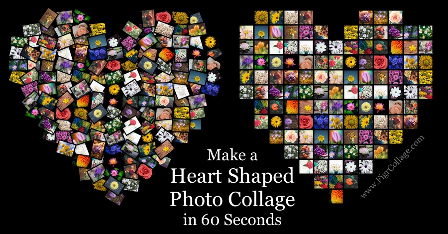 Make A Heart Shaped Photo Collage In 60 Seconds FigrCollage